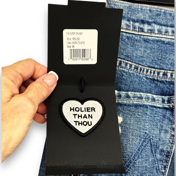MOTHER SUPERIOR DENIM The Super Cruiser NWT Born to Bite Distressed jeans SZ 28 - Picture 11 of 12